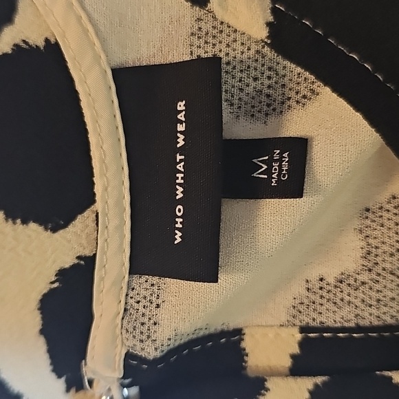 Who What Wear Dress Sz Med Adorable Long Dress Cream And Black New Condition - Picture 13 of 14